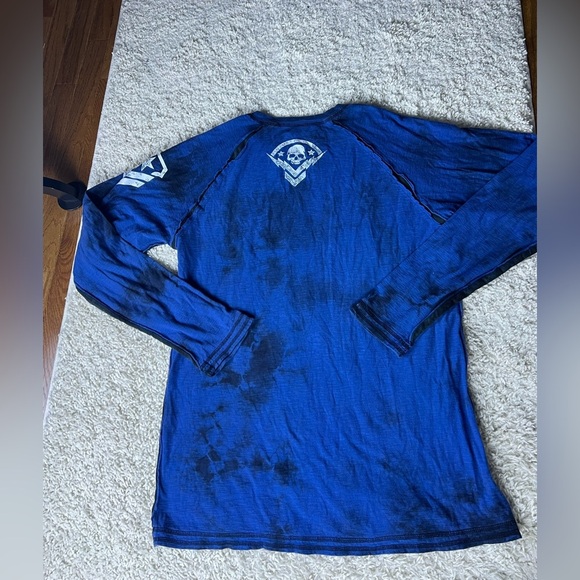 Men’s XL Affliction Blue Graphic Long Sleeve Tee - Picture 3 of 6